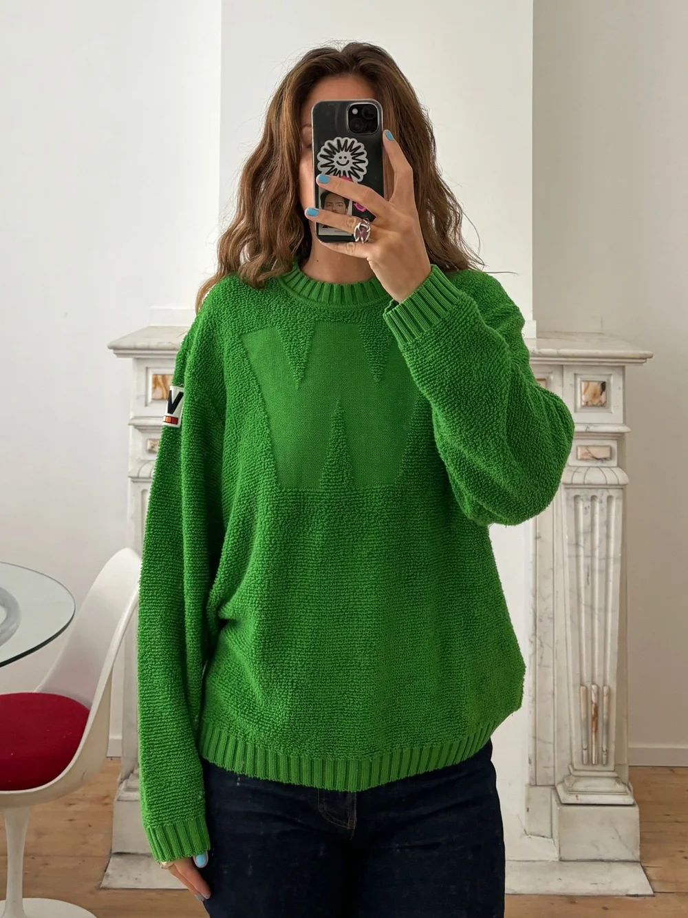 Walter Van Beirendonck ニット　M Walter Van Beirendonck 90s W&LT Green & Orange Lightning